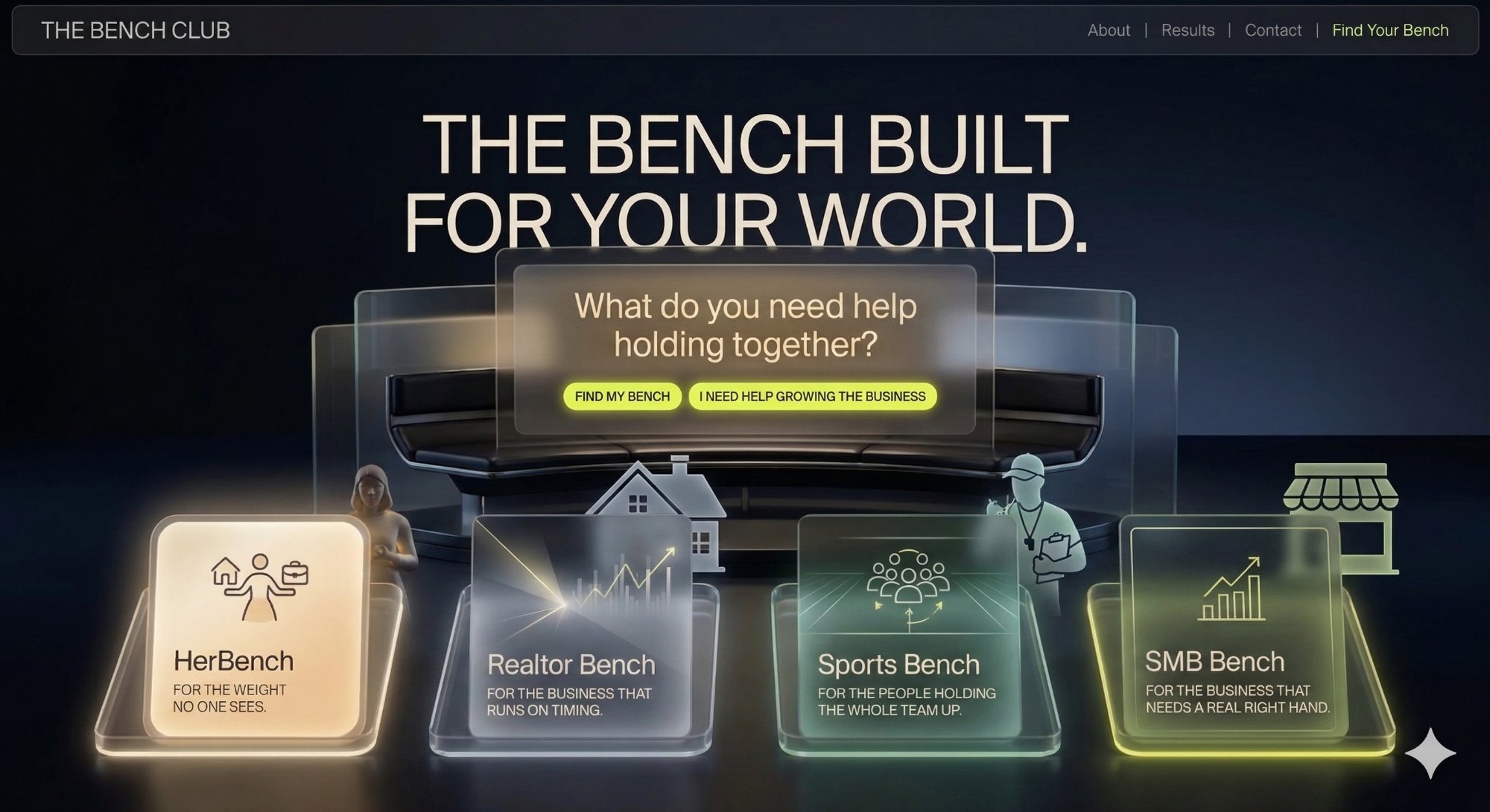 The Bench Club — four AI benches for every world